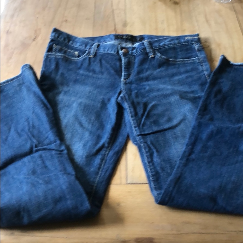 Goldsign skinny jeans with flared bell bottom
